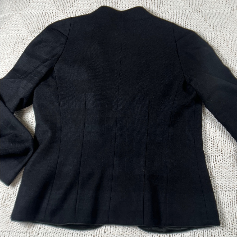 Kenneth Cole New York Plaid Collarless Blazer - Picture 5 of 14